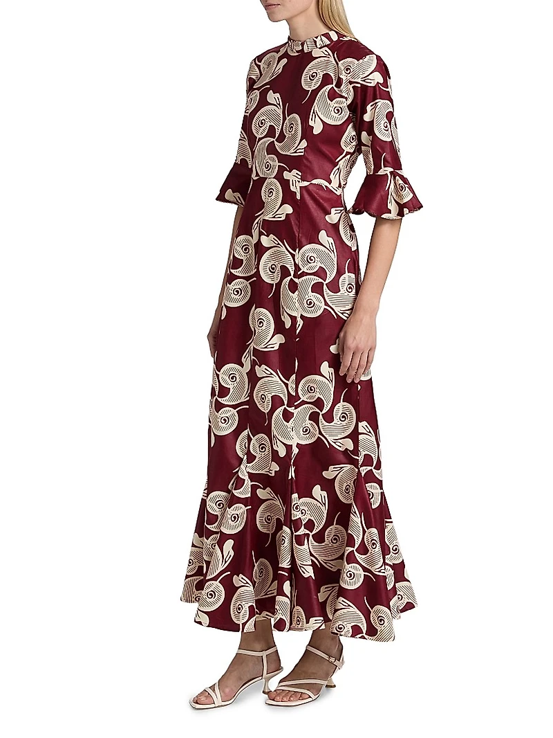 Tiwa Printed Mermaid Maxi Dress