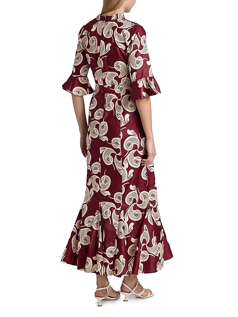 Tiwa Printed Mermaid Maxi Dress