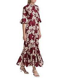 Tiwa Printed Mermaid Maxi Dress
