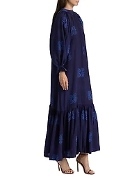 Tinuke Printed Long-Sleeve Maxi Dress