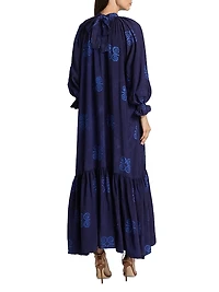 Tinuke Printed Long-Sleeve Maxi Dress