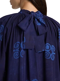 Tinuke Printed Long-Sleeve Maxi Dress