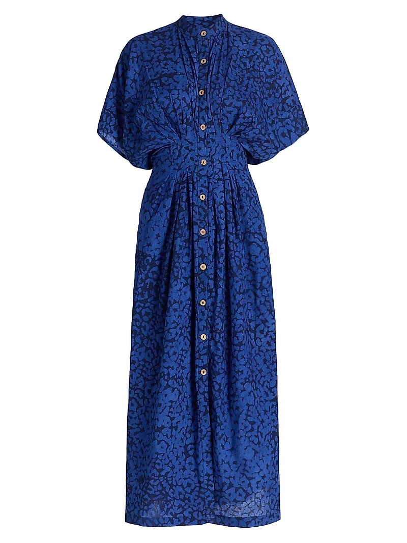 Buga Button-Front Midi-Dress