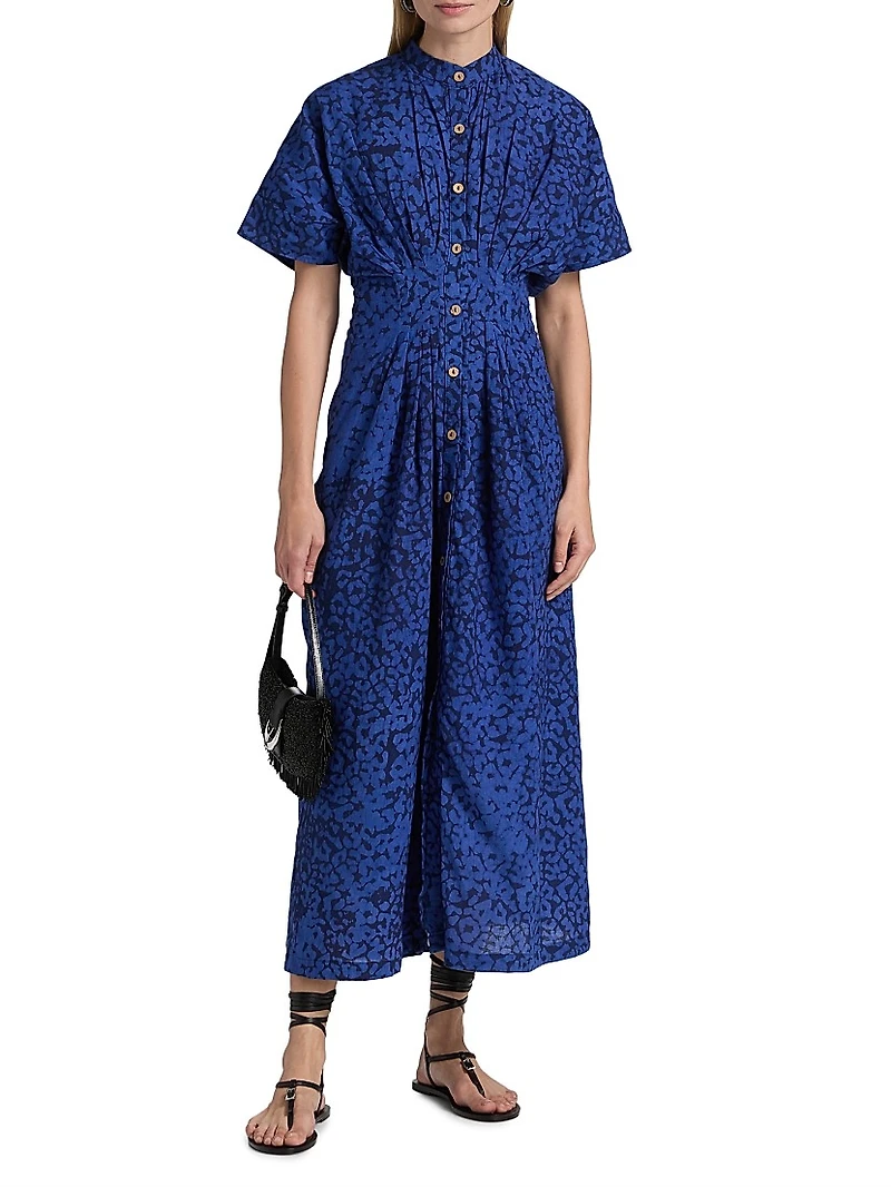 Buga Button-Front Midi-Dress