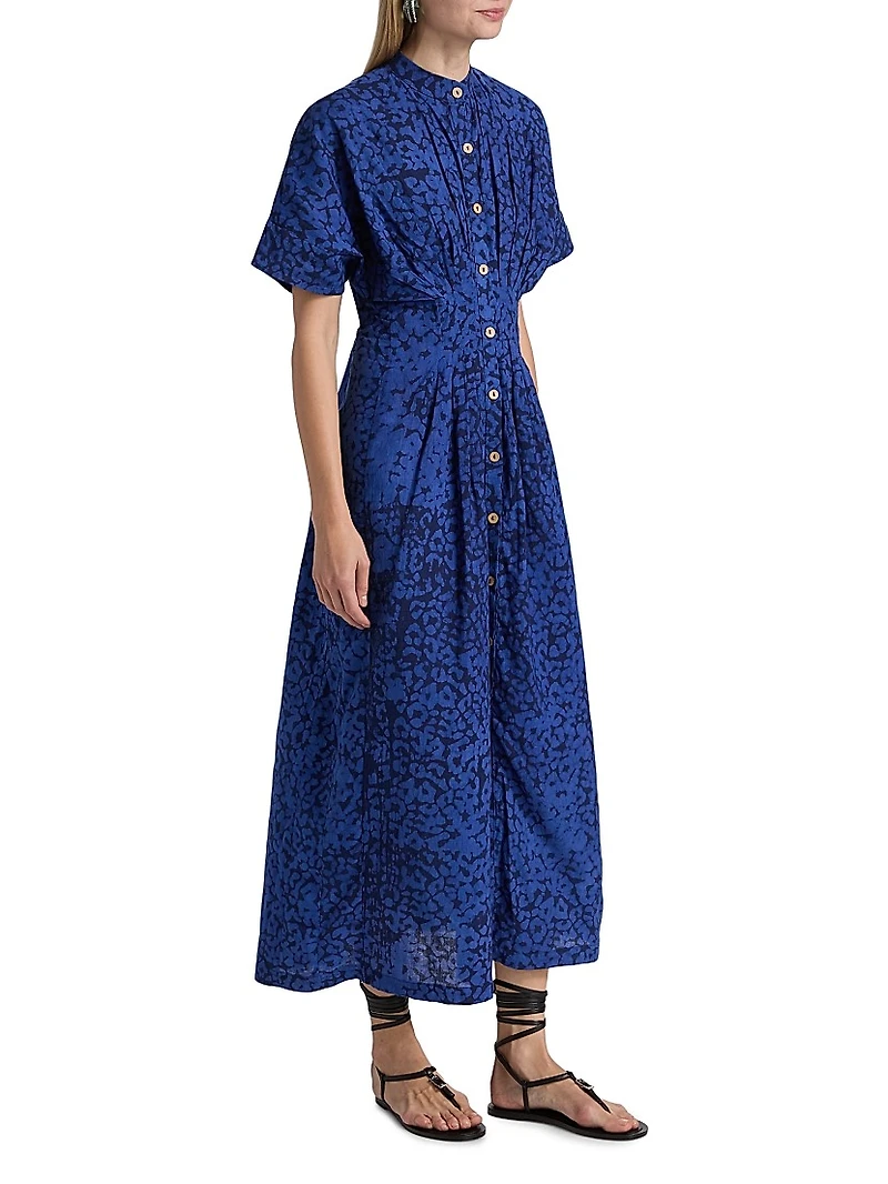 Buga Button-Front Midi-Dress