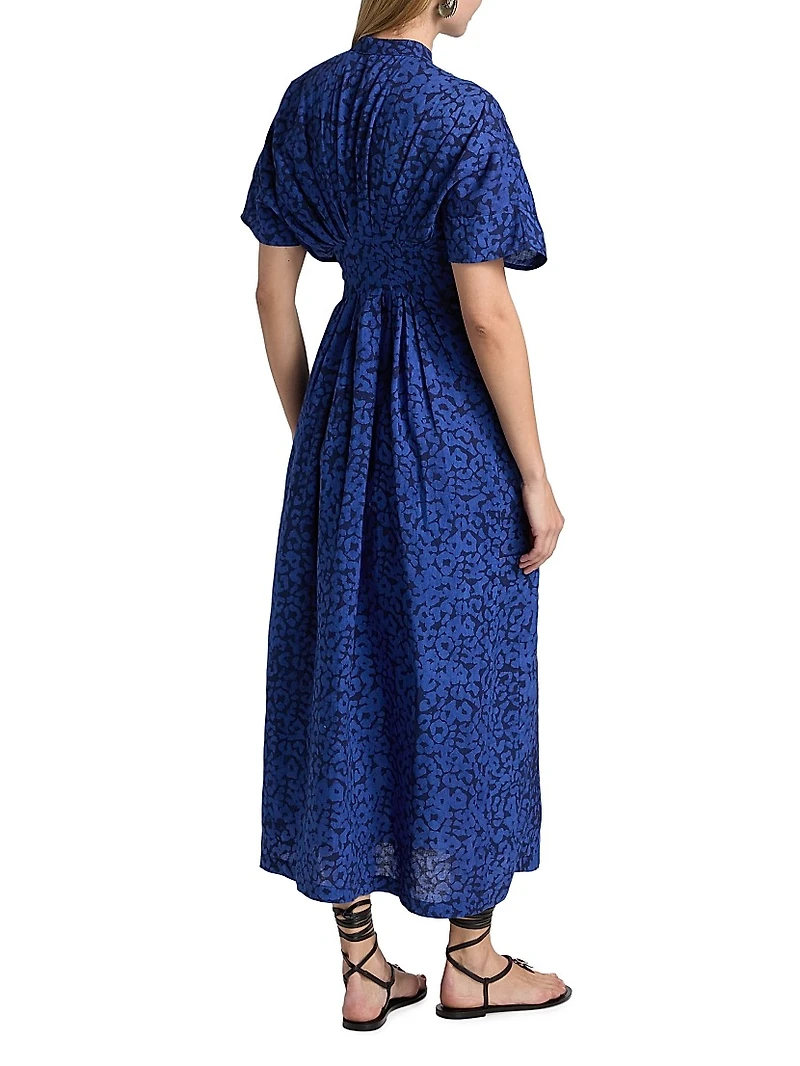 Buga Button-Front Midi-Dress