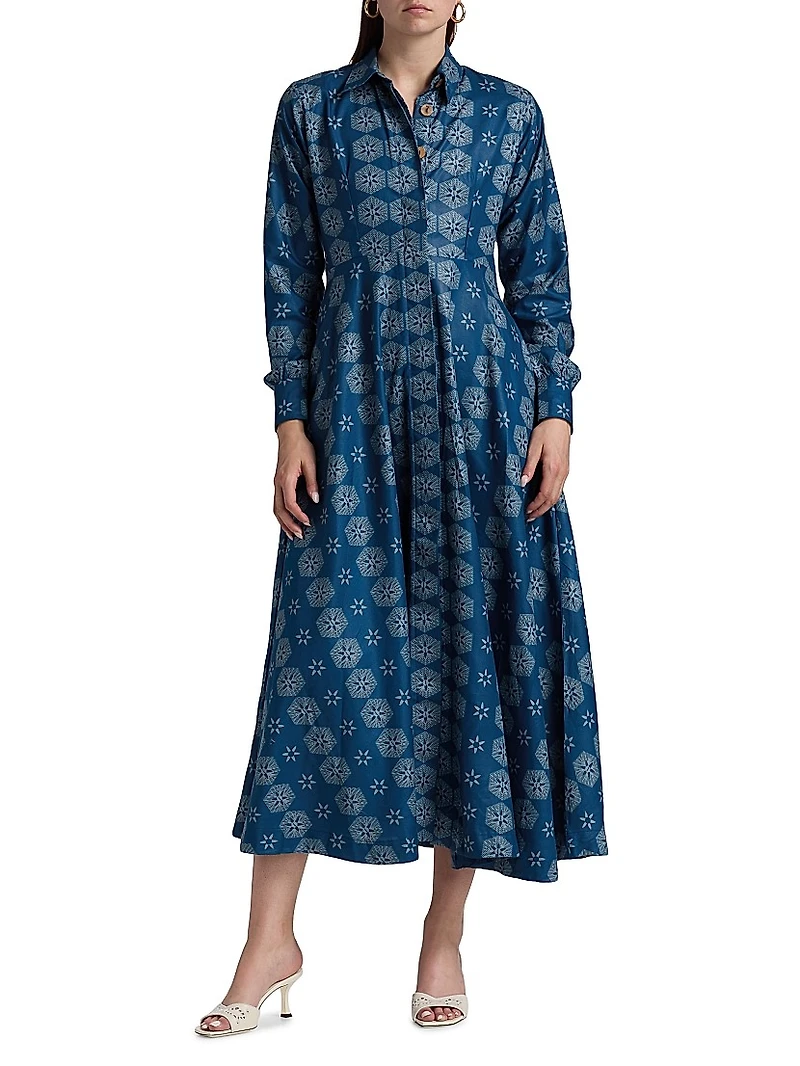 Fayo Printed Cotton Shirtdress