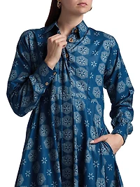 Fayo Printed Cotton Shirtdress