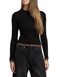 Filippa Rib-Knit Cotton-Blend Top