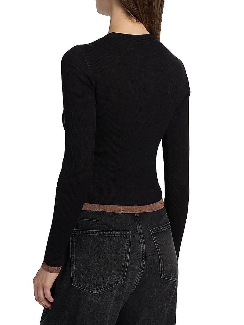 Filippa Rib-Knit Cotton-Blend Top