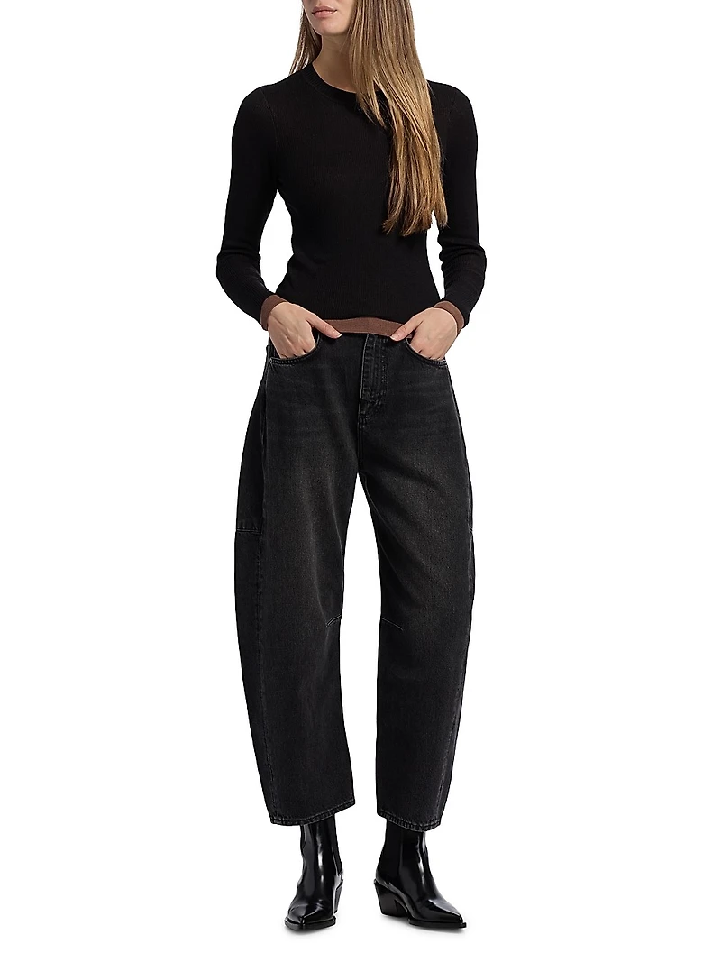 Filippa Rib-Knit Cotton-Blend Top