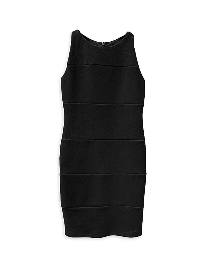 Girl's Panel Stretch Fitted Dress
