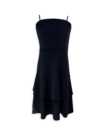 Girl's Bow-Back Tiered Dress