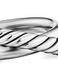 Crossover Two Row Ring Sterling Silver, 7.4MM