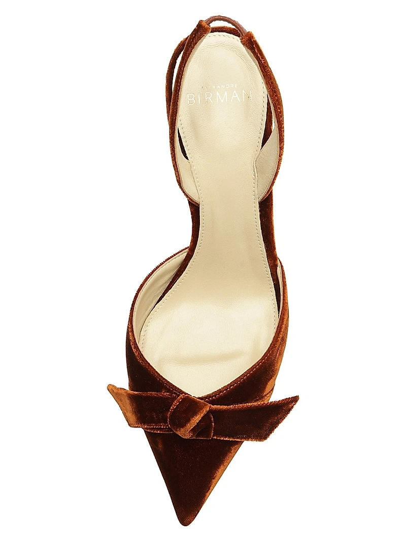 Clarita Bell 85MM Velvet Slingback Pumps