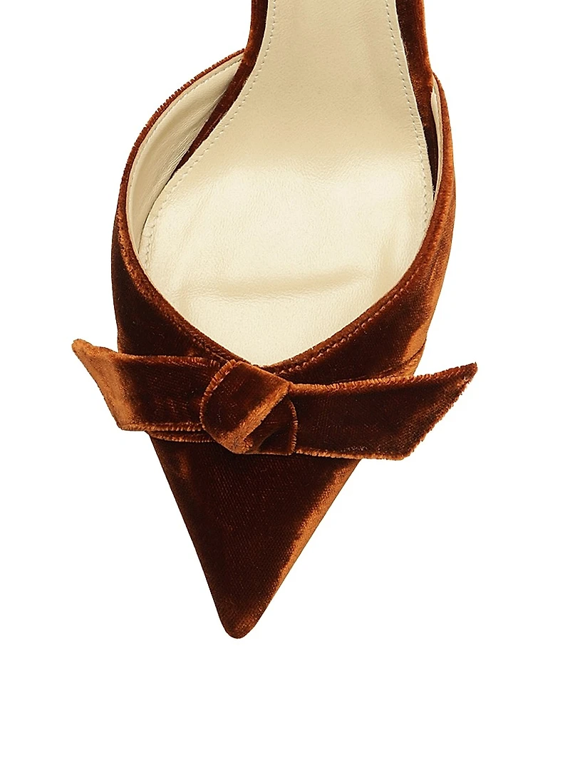 Clarita Bell 85MM Velvet Slingback Pumps