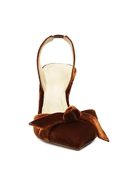 Clarita Bell 85MM Velvet Slingback Pumps