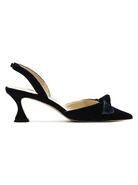 Clarita Bell 60MM Velvet Slingback Pumps