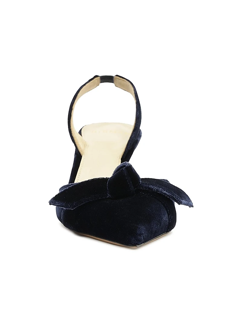 Clarita Bell 60MM Velvet Slingback Pumps