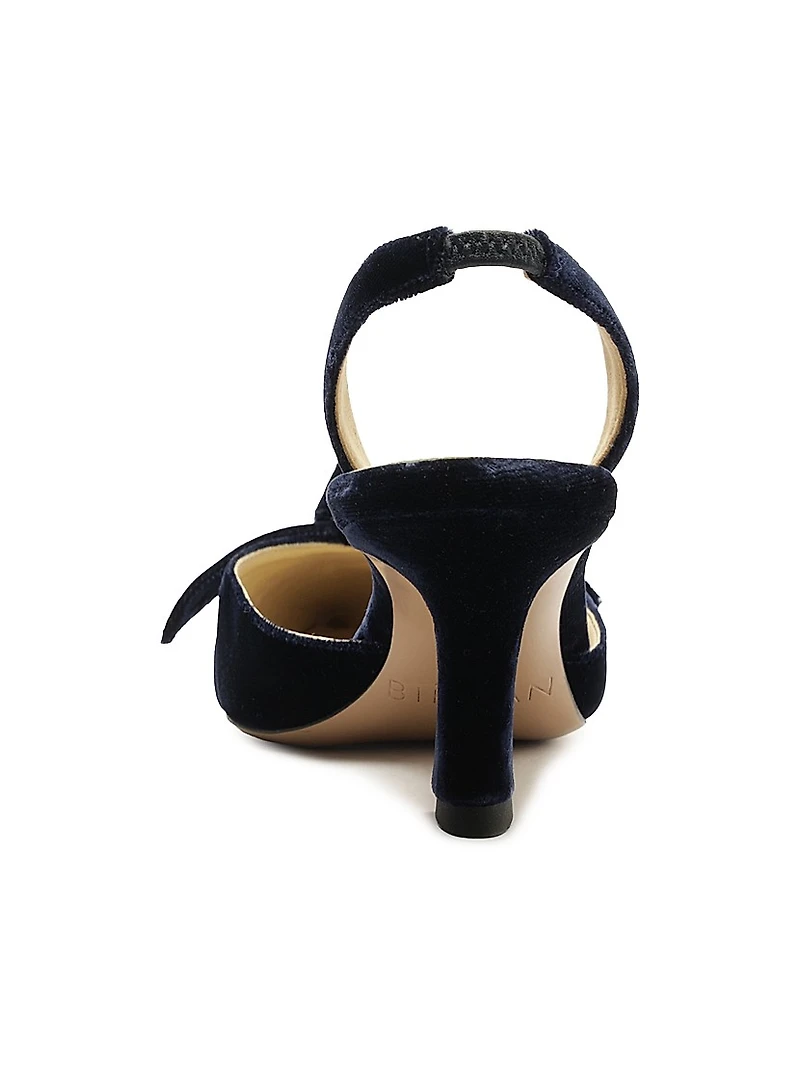 Clarita Bell 60MM Velvet Slingback Pumps