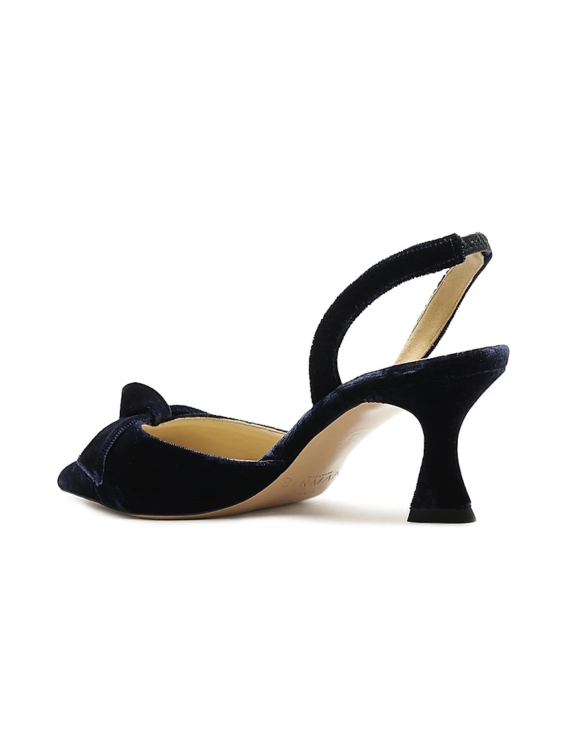 Clarita Bell 60MM Velvet Slingback Pumps