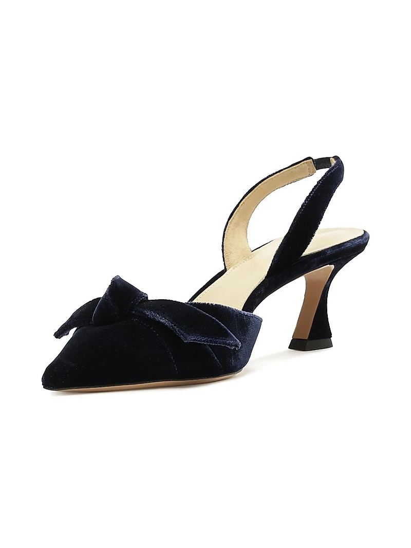Clarita Bell 60MM Velvet Slingback Pumps