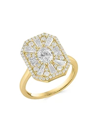 14K Yellow Gold & 1.35 TCW Lab-Grown Diamond Ring