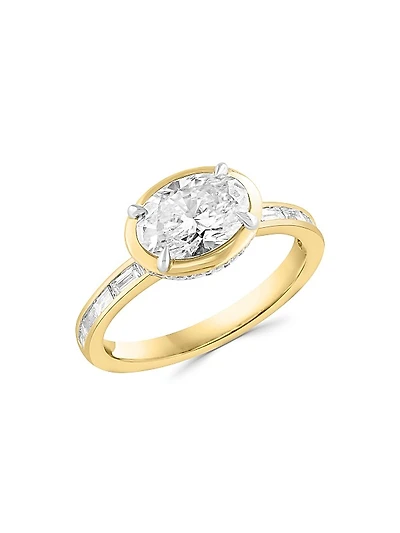14K Yellow Gold & 1.95 TCW Lab-Grown Diamond Ring