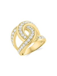 14K Yellow Gold & 1.75 TCW Lab-Grown Diamond Knot Ring