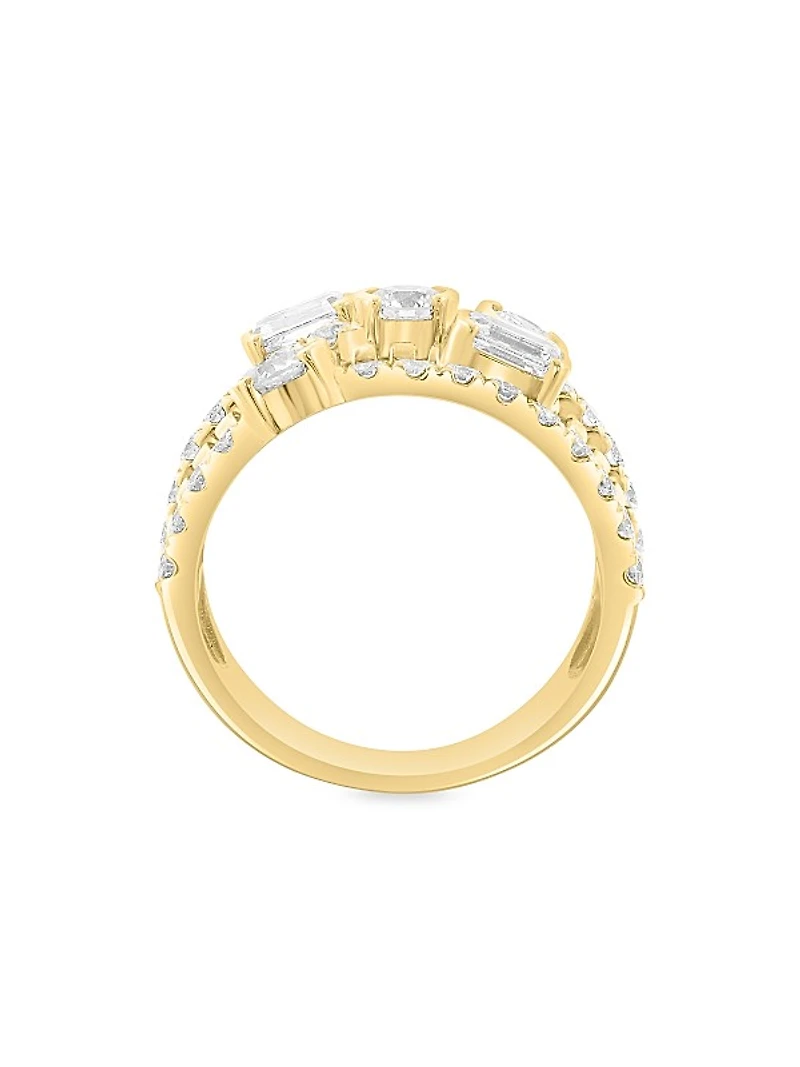 14K Yellow Gold 2.13 TCW Lab-Grown Diamond Multi-Band Ring