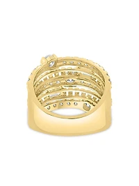 14K Yellow Gold 2.13 TCW Lab-Grown Diamond Multi-Band Ring