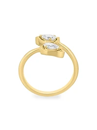 14K Yellow Gold & 0.58 TCW Lab-Grown Diamond Bypass Ring