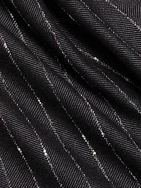 Pinstripe Ruched Sheath Dress