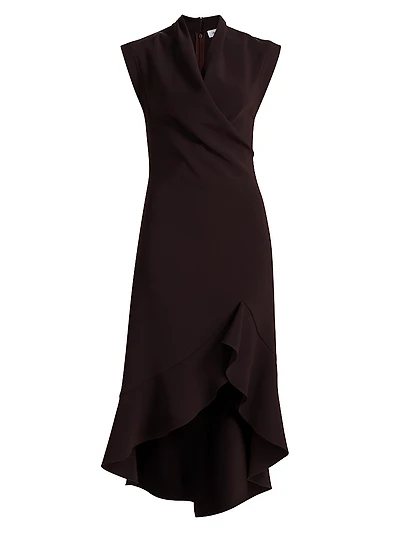 Angie Wrap-Front Midi-Dress