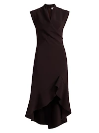 Angie Wrap-Front Midi-Dress