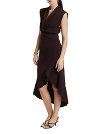 Angie Wrap-Front Midi-Dress