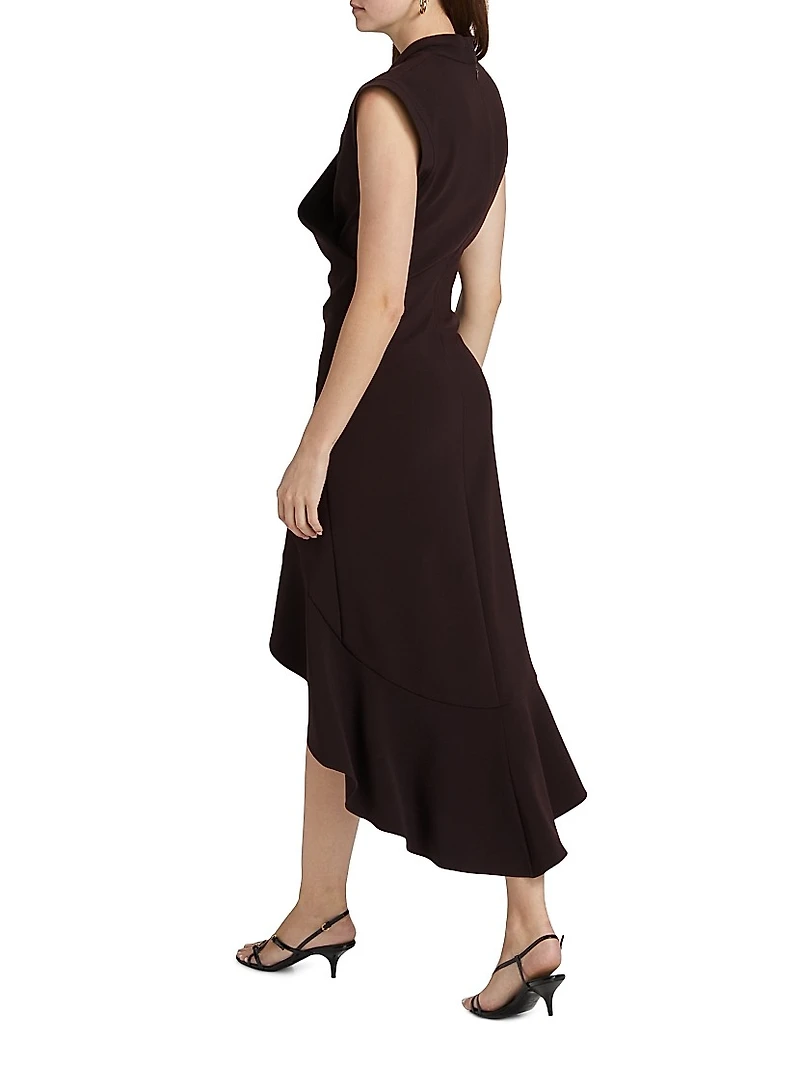 Angie Wrap-Front Midi-Dress