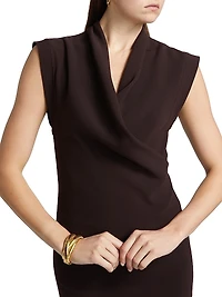 Angie Wrap-Front Midi-Dress