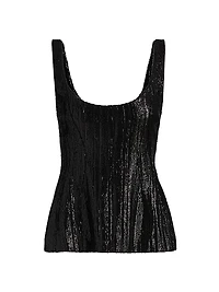 Sequined Corset Seam Tank