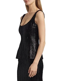 Sequined Corset Seam Tank