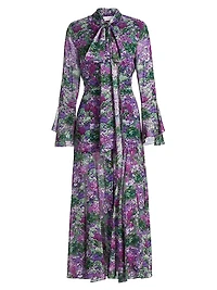 Floral Sash Midi Shirtdress