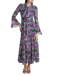Floral Sash Midi Shirtdress