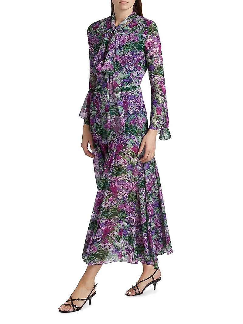 Floral Sash Midi Shirtdress