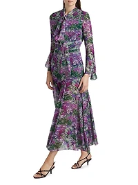 Floral Sash Midi Shirtdress