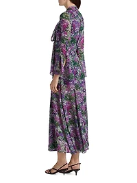 Floral Sash Midi Shirtdress