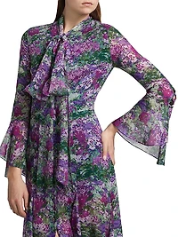 Floral Sash Midi Shirtdress