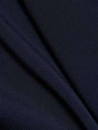 Ruched Long-Sleeve Midi-Dress