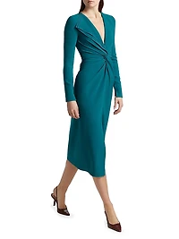 Lily Twist Long-Sleeve Midi-Dress