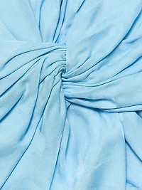 Jackie Jacquard Twist-Front Cocktail Dress