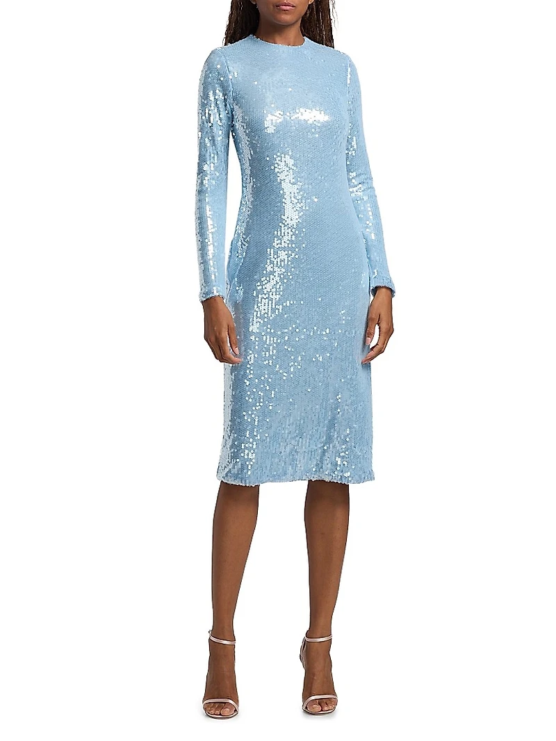 Sequined Sheath Cocktail Dress